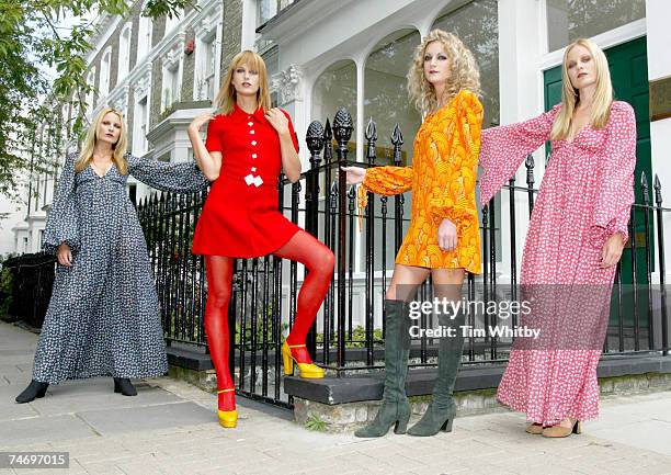 Dressed models at the Kensington in London, United Kingdom.