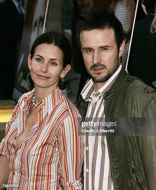 Courteney Cox and David Arquette at the "Layer Cake" Los Angeles Premiere at The Egyptian Theatre in Hollywood, California.