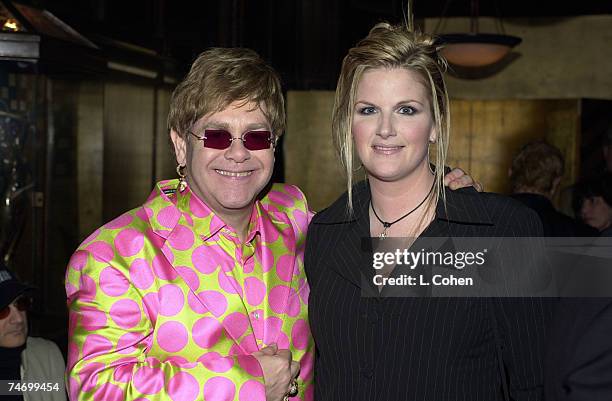 Elton John & Trisha Yearwood at the Cicada in los angeles, California