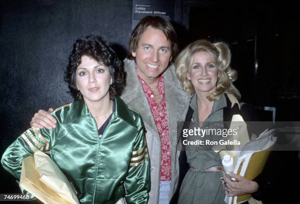 Joyce DeWitt, John Ritter, and Suzanne Somers After A Taping of "Three's Company" at the CBS TV City in Los Angeles, California