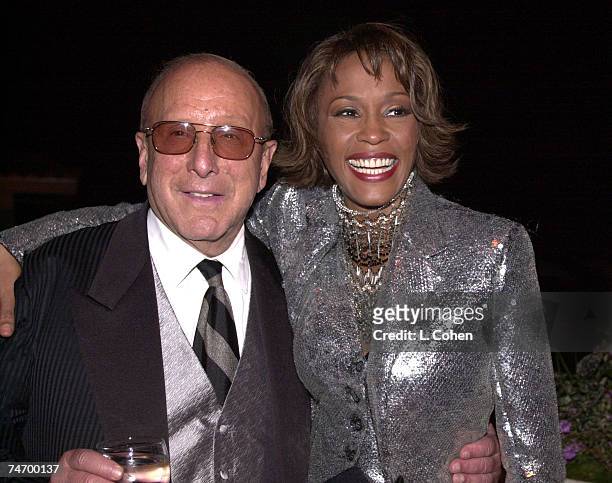 Clive Davis & Whitney Houston at the Private House in Los Angeles, California