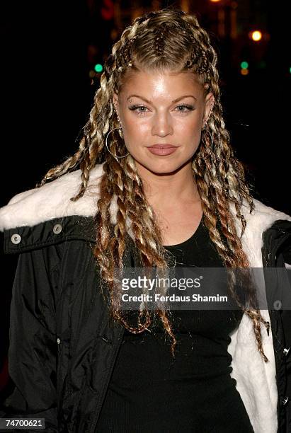 Fergie of Black Eyed Peas at the Cafe Royal in London, United Kingdom.