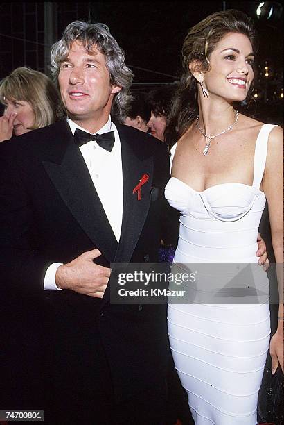 Richard Gere & Cindy Crawford during 65th Annual Academy Awards at the Shrine Auditorium in Los Angeles, California.