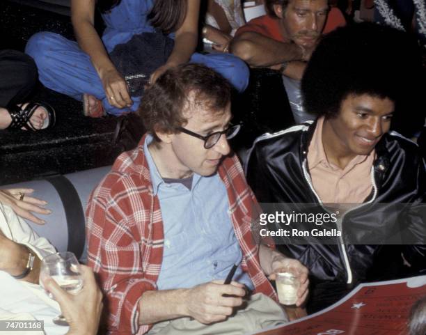 Woody Allen and Michael Jackson at the Studio 54 in New York City, New York