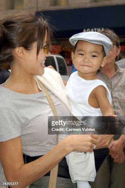 Angelina Jolie and Baby Maddox in New York City, New York