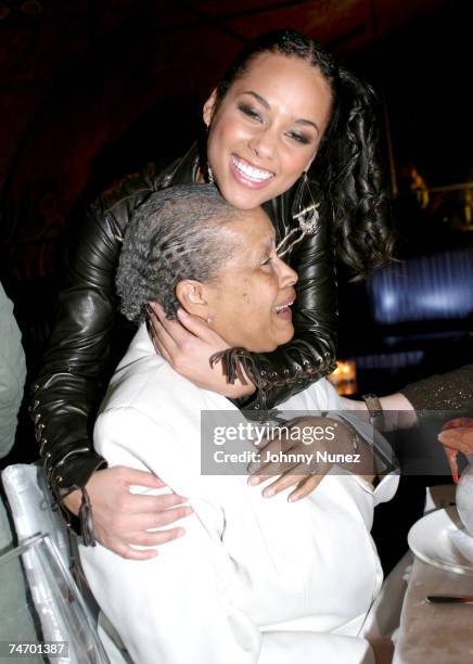 Alicia Keys and grandmother Vergil DiSalvatore at the Eugene in New York City, New York