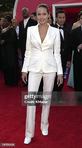 Angelina Jolie during The 73rd Annual Academy Awards - Arrivals at the Shrine Auditorium in LOS ANGELES, CA.