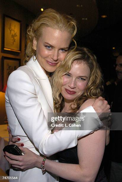 Nicole Kidman and Renee Zellweger at the St. Regis Hotel in Los Angeles, Ca