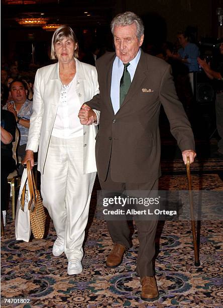 Patrick Macnee and wife at the The Universal Sheraton Hotel in Universal City, California