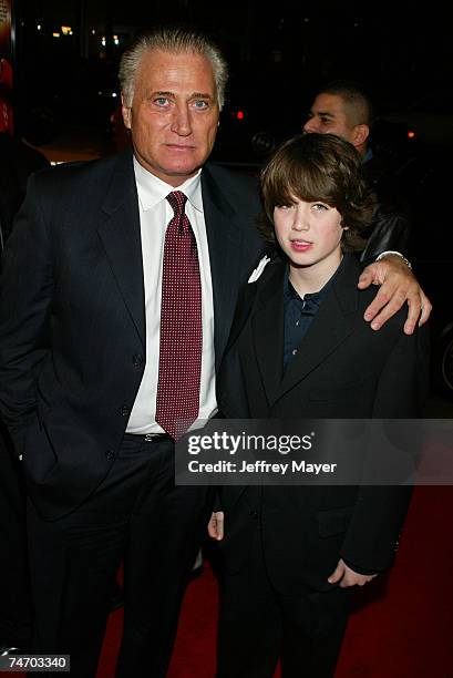 Joe Cortese and son Jack at the Graumann's Chinese Theatre in Hollywood, California