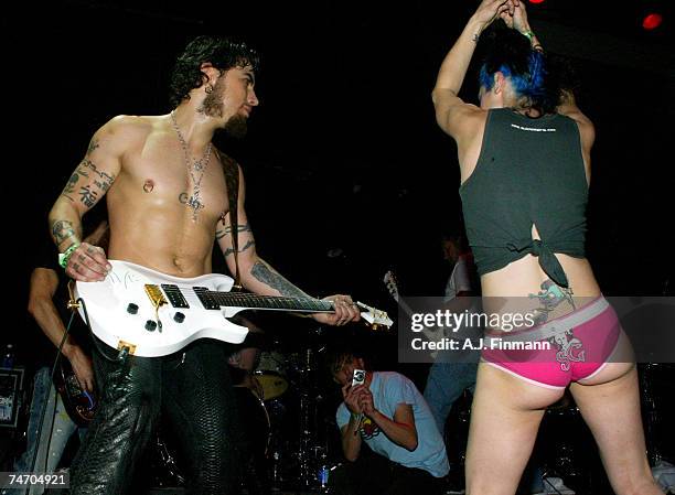 Dave Navarro and a member of Suicide Girls at the Avalon Hollywood in Hollywood, California