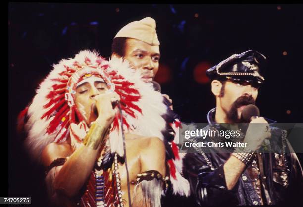 Village People 1980 Felipe Rose, Alex Briley, Glenn Hughes ? Chris Walter during Village People File Photos in los Angeles, .