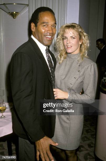 Simpson and Nicole Brown Simpson at the Waldorf Astoria Hotel in New York City, New York