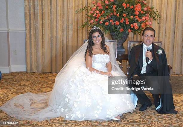 Valeria Liberman and Cristian Castro at the Ritz Carlton Hotel in Key Biscayne, Florida