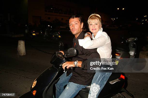 Rossano Rubicondi and Ivana Trump at the VIP Room in Saint Tropez, France.