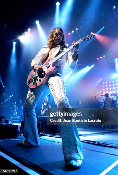 Justin Hawkins of The Darkness at the Olympia in Paris, France.