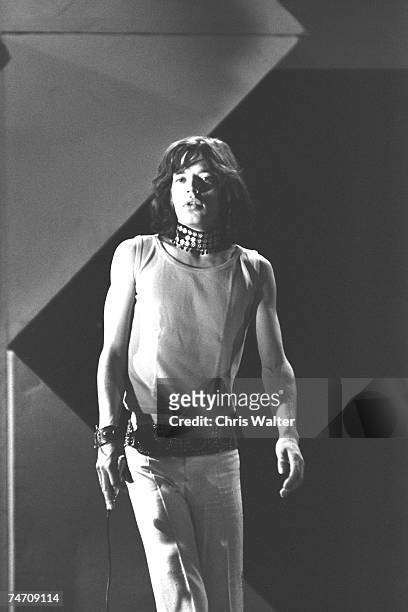 Rolling Stones Mick Jagger Top Of The Pops 1971 during Rolling Stones File Photos 1960's-1990's in London, United Kingdom.