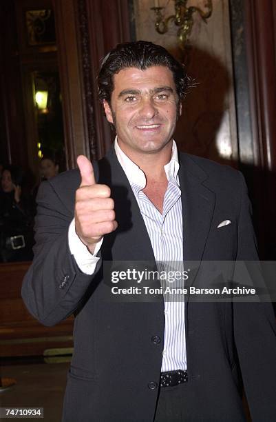 Alberto Tomba at the Monte-Carlo Casino in Monte-Carlo, Monaco.