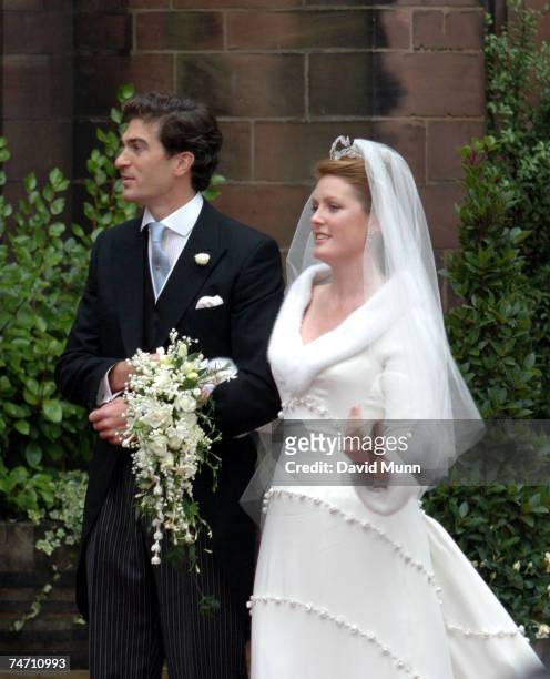 The wedding of Lady Tamara Katherine Grosvenor and Edward Bernard Charles van Cutsem at Chester Cathedral on Saturday November 6, 2004 during the...