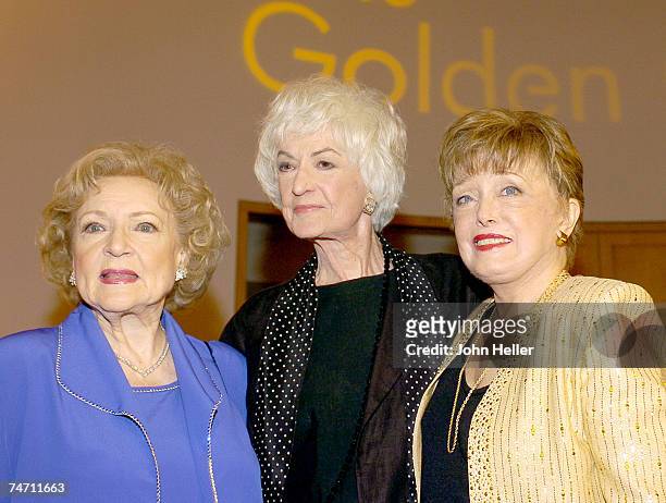 Betty White, Bea Arthur and Rue McClanahan at the Museum Of Television & Radio in Beverly Hills, California