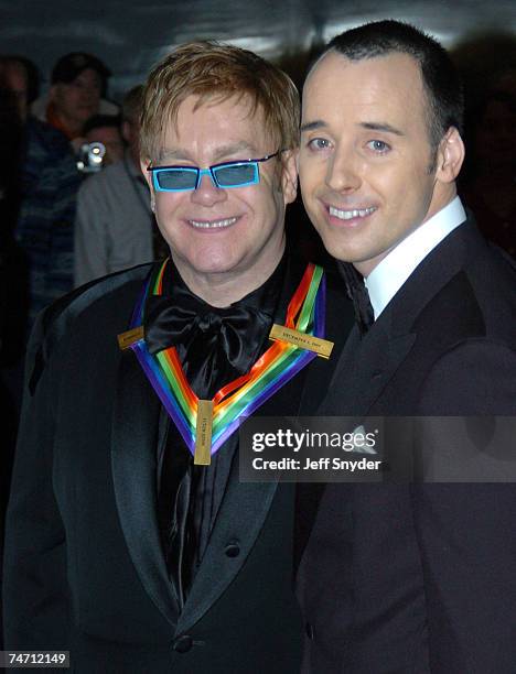 Sir Elton John and David Furnish at the The 27th Annual Kennedy Center Honors at The John F. Kennnedy Center for the Performing Arts in Washington,...