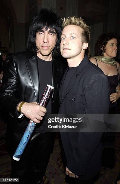 Mark Ramone of The Ramones and Tre Cool of Green Day during The 17th Annual Rock and Roll Hall of Fame Induction Ceremony - Audience, Backstage &...
