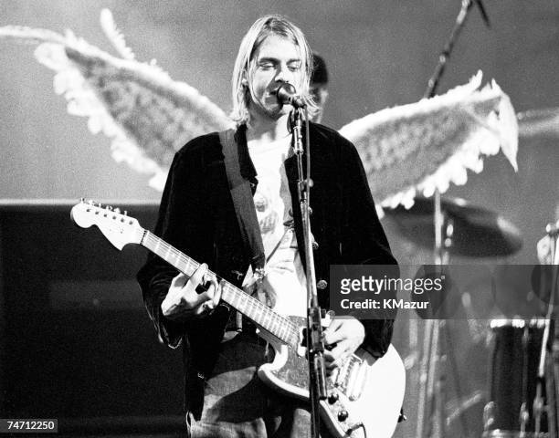 Kurt Cobain of Nirvana during Kurt Cobain File Photos at the The Pier in Seattle, Washington.