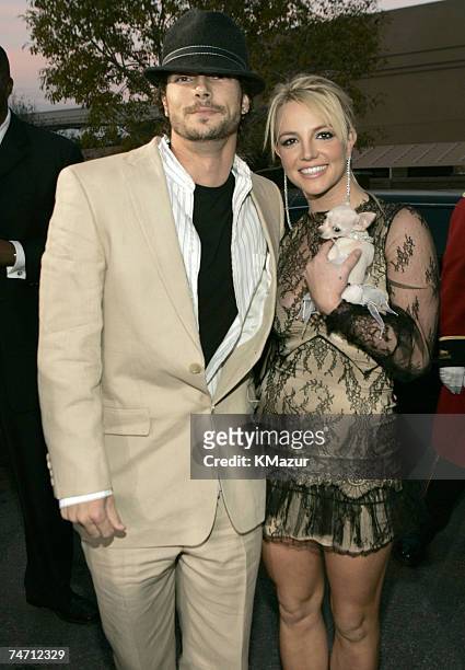 Kevin Federline and Britney Spears at the MGM Grand Garden in Las Vegas, Nevada