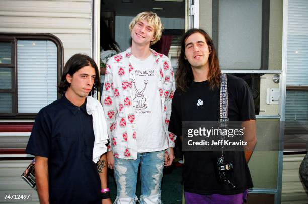 Nirvana at the 1992 MTV Video Music Awards - Rehearsals at Pauley Pavilion in Los Angeles, California.