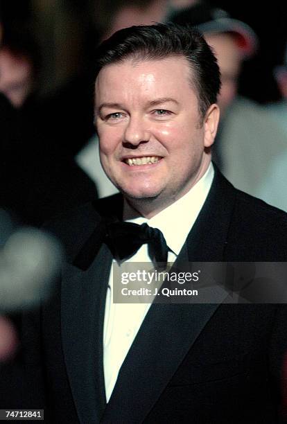 Ricky Gervais at the LWT, Southbank in London, United Kingdom.