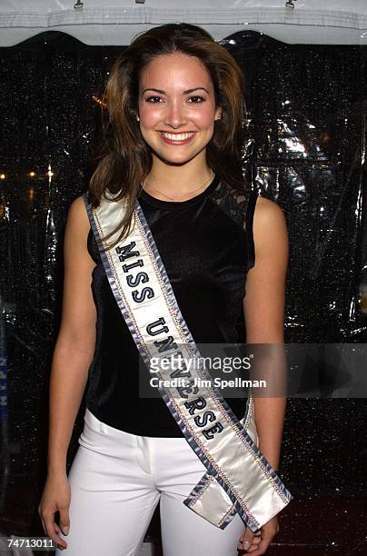 Denise Quinones, Miss Universe 2001 at the Ziegfeld Theatre in New York City, New York