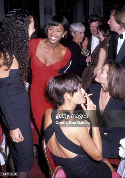 Naomi Campbell, Linda Evangelista, and Christy Turlington at the The Plaza Hotel in New York City, New York