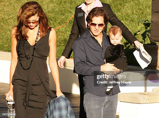Eddie Vedder, Jill McCormick and Olivia Vedder at the Hollywood Forever Cemetery in Hollywood, California