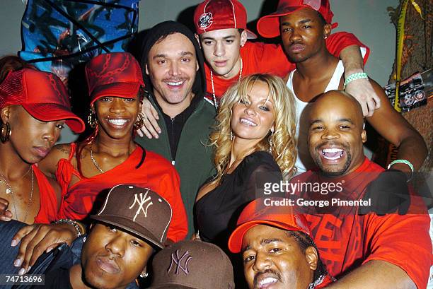 David LaChapelle, director of "Rize", Pamela Anderson and the cast of "Rize" at the The Gateway Center in Park City, Utah