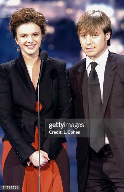 Amber Tamblyn and Benjamin McKenzie at the Culver Studios in Los Angeles, California