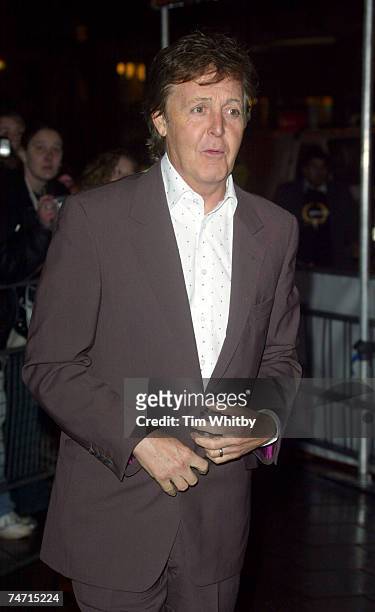 Sir Paul McCartney at the Hammersmith Palais in London, United Kingdom.