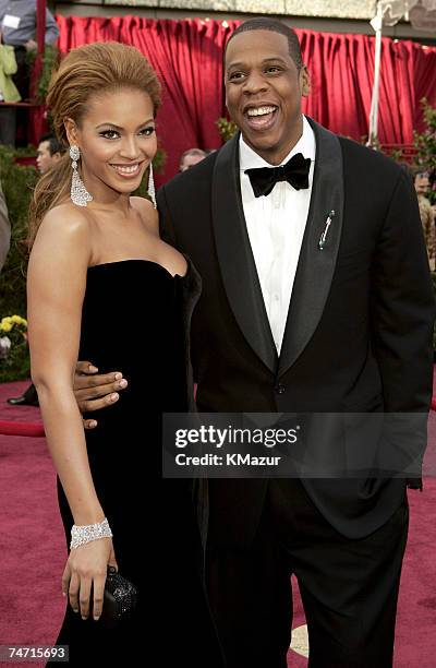 Beyonce and Jay-Z at the Kodak Theatre in Hollywood, California