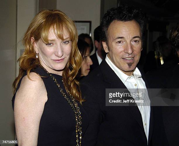 Patti Scialfa and Bruce Springsteen at the 20th Annual Rock and Roll Hall of Fame Induction Ceremony - Audience and Backstage at Waldorf Astoria...