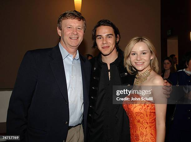 Dr. Bill Magee, founder of Operation Smile, Jonathon Trent and Mika Boorem at the Arclight Theater in Hollywood, California