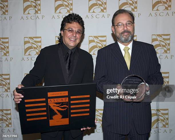 Rudy Perez, received El Premio ASCAP Songwriter of the Year and Ruben Blades, received ASCAP Founders Award during 13th Annual El Premio ASCAP Awards...