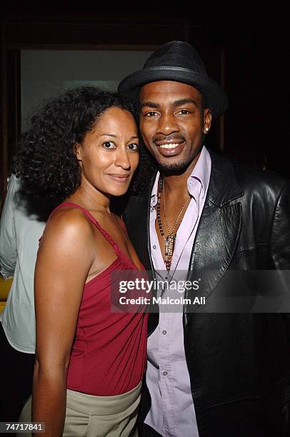 Tracee Ellis Ross and Bill Bellemy at the Monroe's in West Hollywood, California