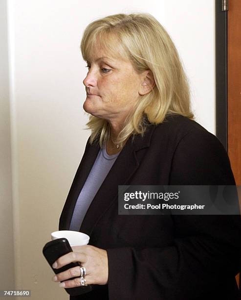 Debbie Rowe, Michael Jackson's ex-wife and mother of two of his children, walks out of the courtroom at the Santa Barbara County courthouse April 28...
