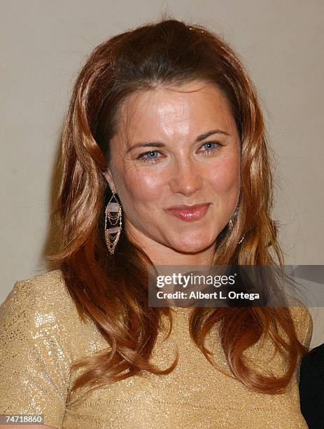 Lucy Lawless at the Universal Hilton Hotel in Universal City, California