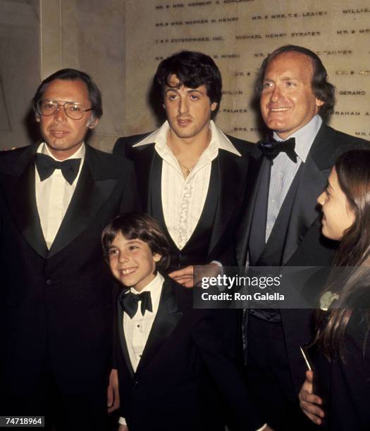 Sylvester Stallone and Producers of "Rocky" at the Dorothy Chandler Pavillion in Los Angeles, California