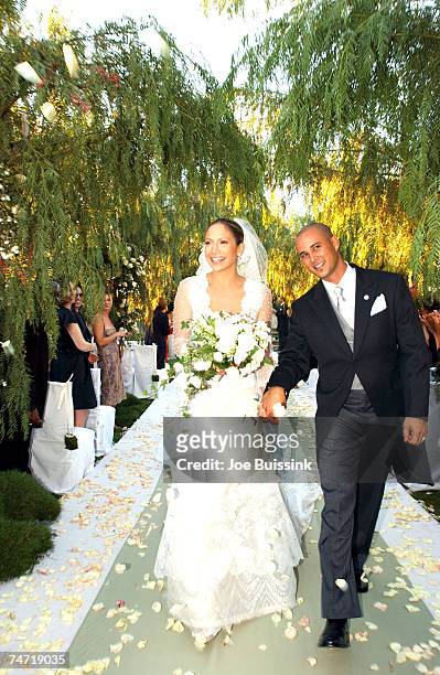 September 29, 2001 file photo of Jennifer Lopez and Cris Judd. At the Private Residence in Calabassas, Ca