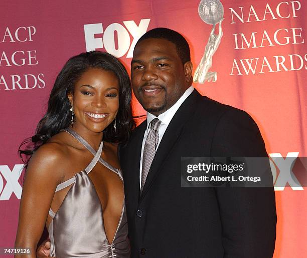 Gabrielle Union and husband at the Dorothy Chandler Pavilion in Los Angeles, CA