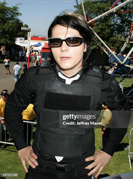 Gerard Way of My Chemical Romance at the Verizon Wireless Amphitheatre in Irvine, California