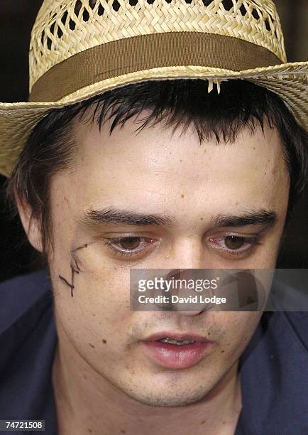 Pete Doherty at the The 50th Ivor Novello Awards - Arrivals at Grosvenor House Hotel in London.