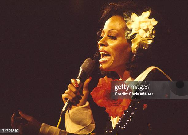 Diana Ross 1973 at the Music File Photos 1970's in London, United Kingdom.