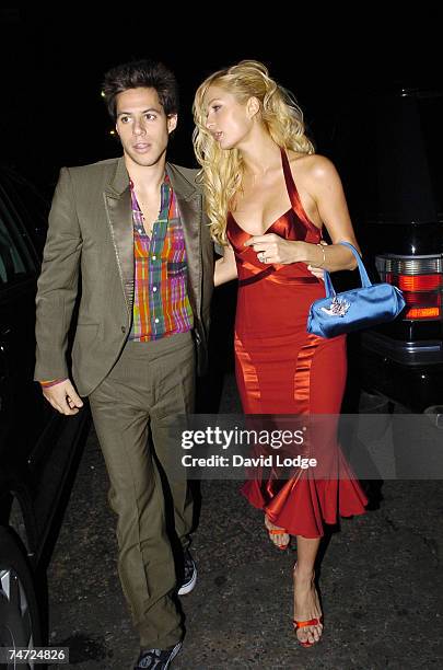 Paris Latsis and Paris Hilton at the Tatler Summer Party - Arrivals at Home House in London.